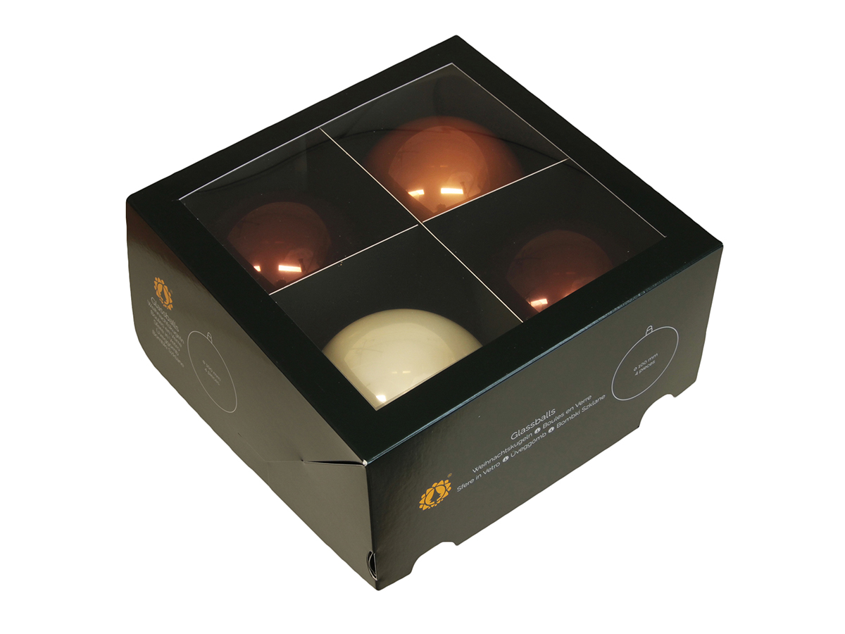 SFERE NATAL.D100MM. BOX4PZ. OPAL NAT.