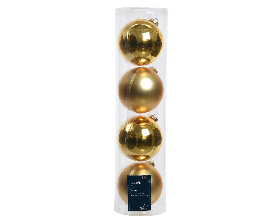 SFERE NATAL.D100MM. 4PZ. GOLD COMBI