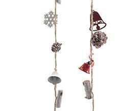 IRON BELL GARLAND 120CM. RED