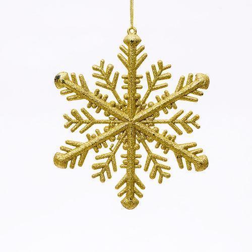 FIOCCO DI NEVE GLITT. 3PEZZI D31CM. ORO  ---NETTO-------