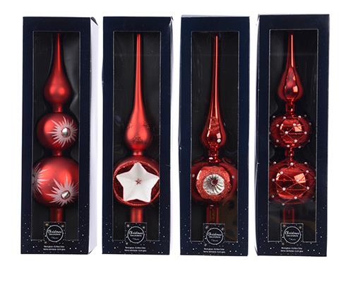 PUNTALE PER ALBERO H31 D8CM. ROSSO