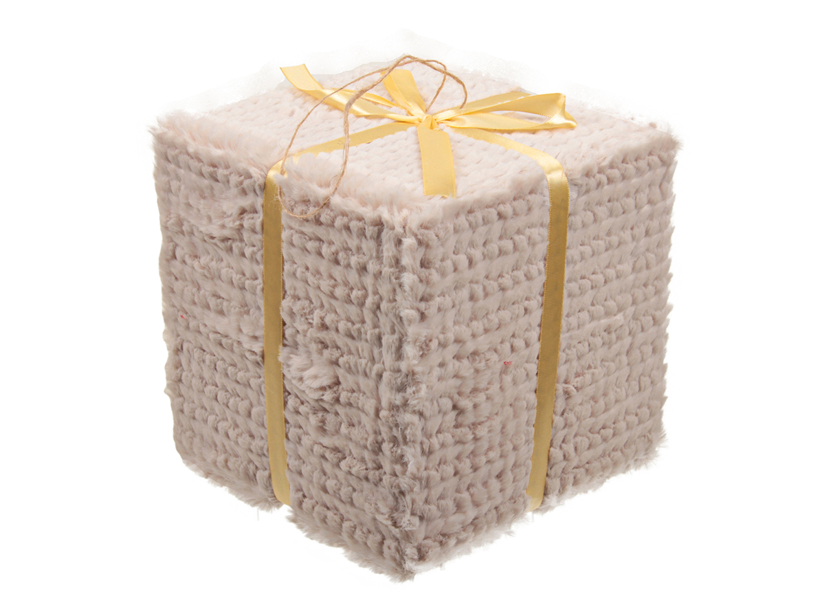 SCATOLA PELLICCIA 20X20CM. CREMA --NETTO-------