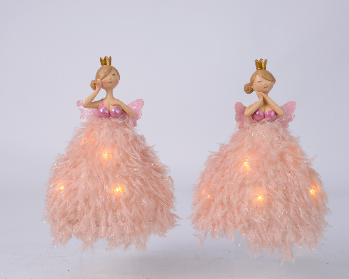 PRINCIPESSA ABITO ROSA C/ 8LED  H28CM.