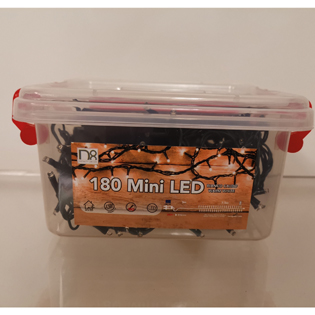 LUCI 180 MINILED 12,5MT. +3MT 8FUNZ.BIANCO CALDO