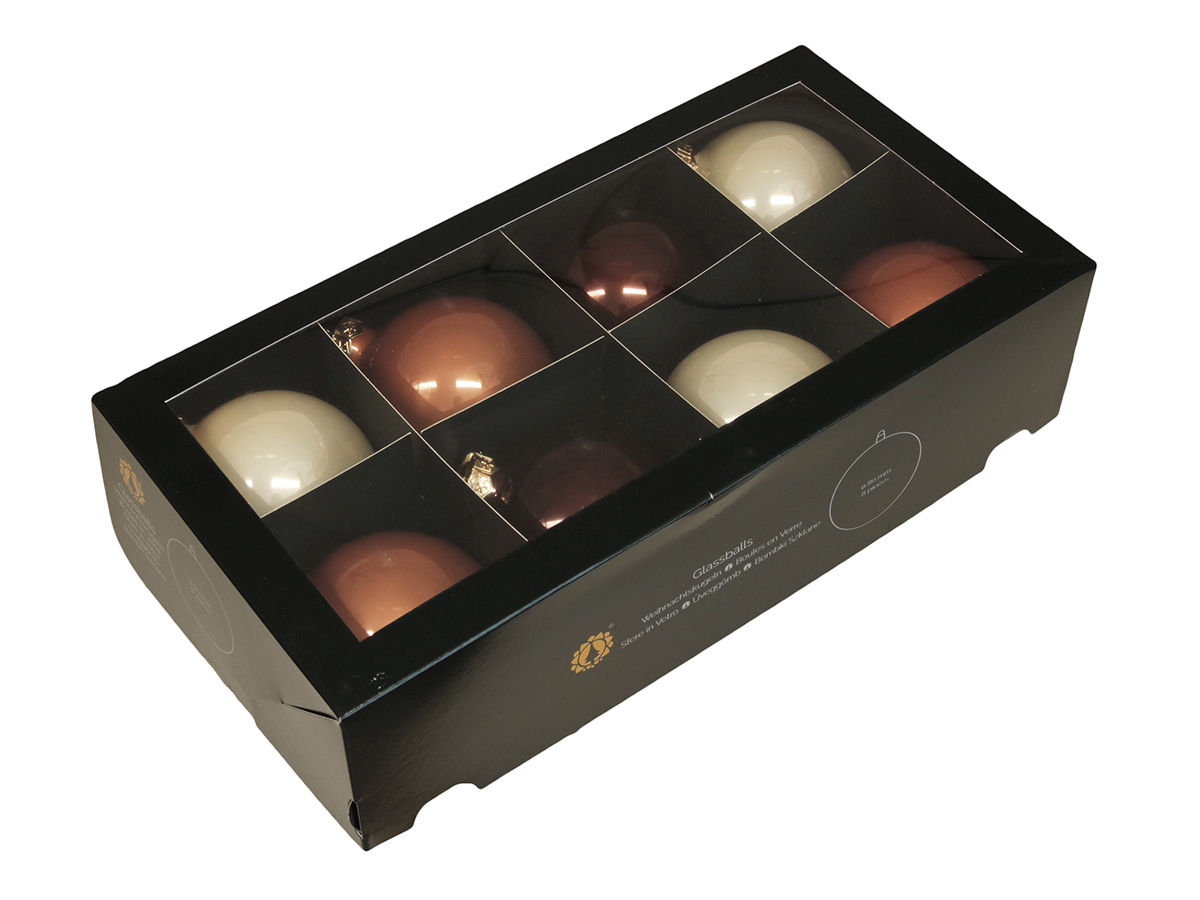 SFERE NATAL.D80MM. BOX8PZ. OPAL NAT.
