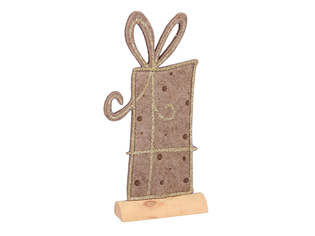 GIFT BOX DI FELTRO 2PZ. 10XH23CM. LT BROWN