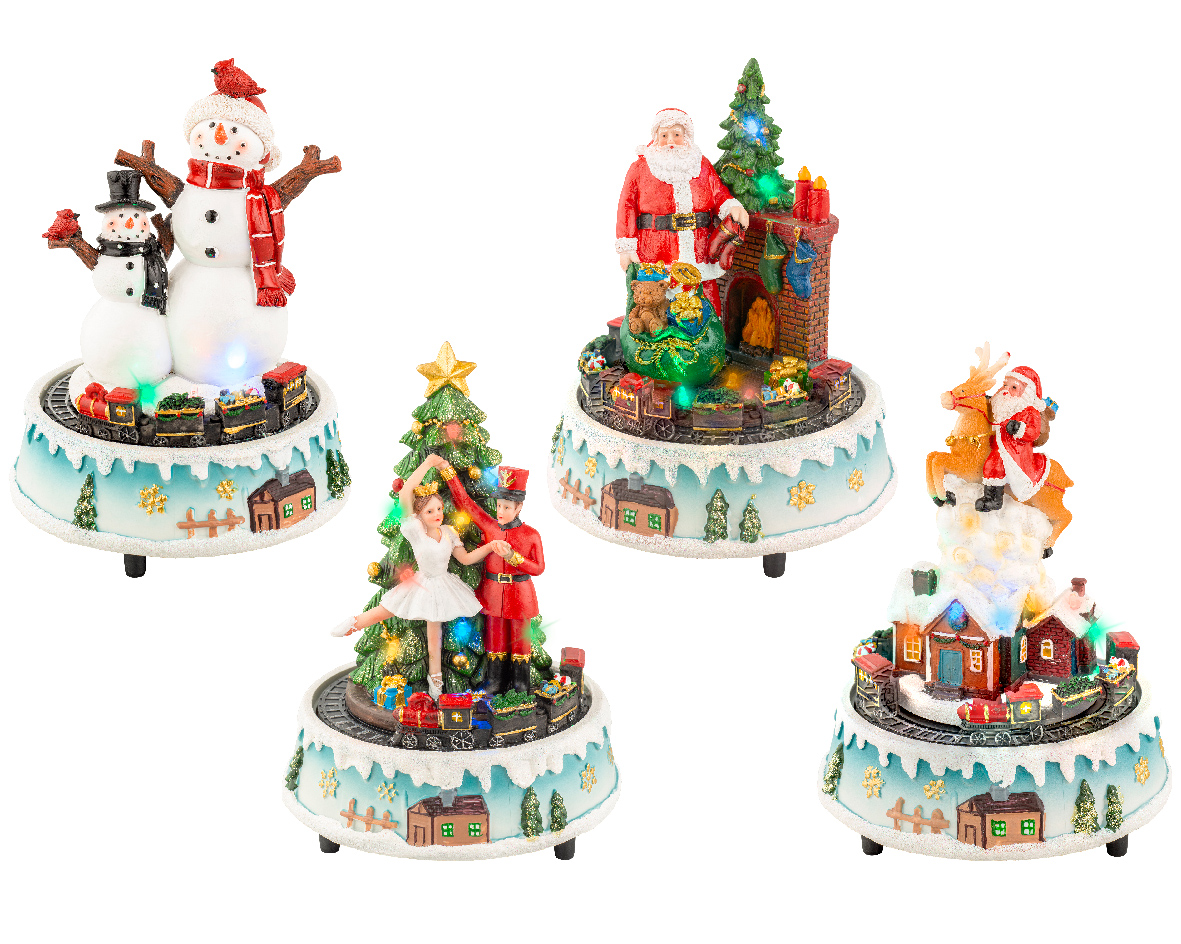 GIOSTRINA C/LED E MUSICA D14,5 H19,5CM.