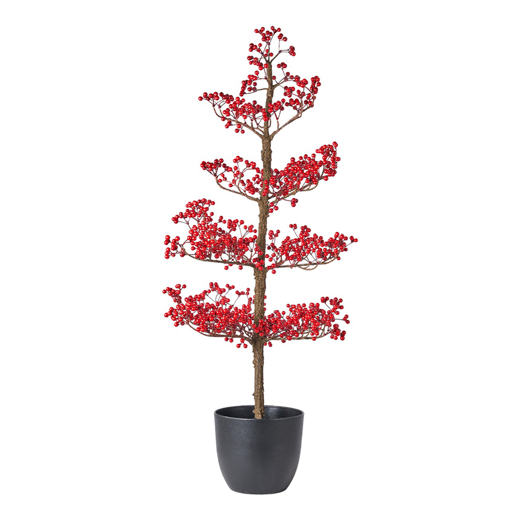 BONSAI BACCHE ROSSE C/VASO H105CM.