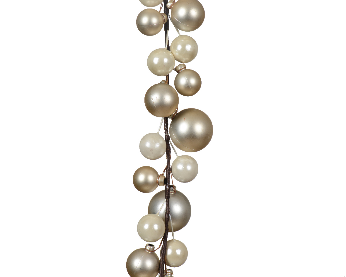 FESTONE DI PALLINE 6X6 H180CM. PERLA