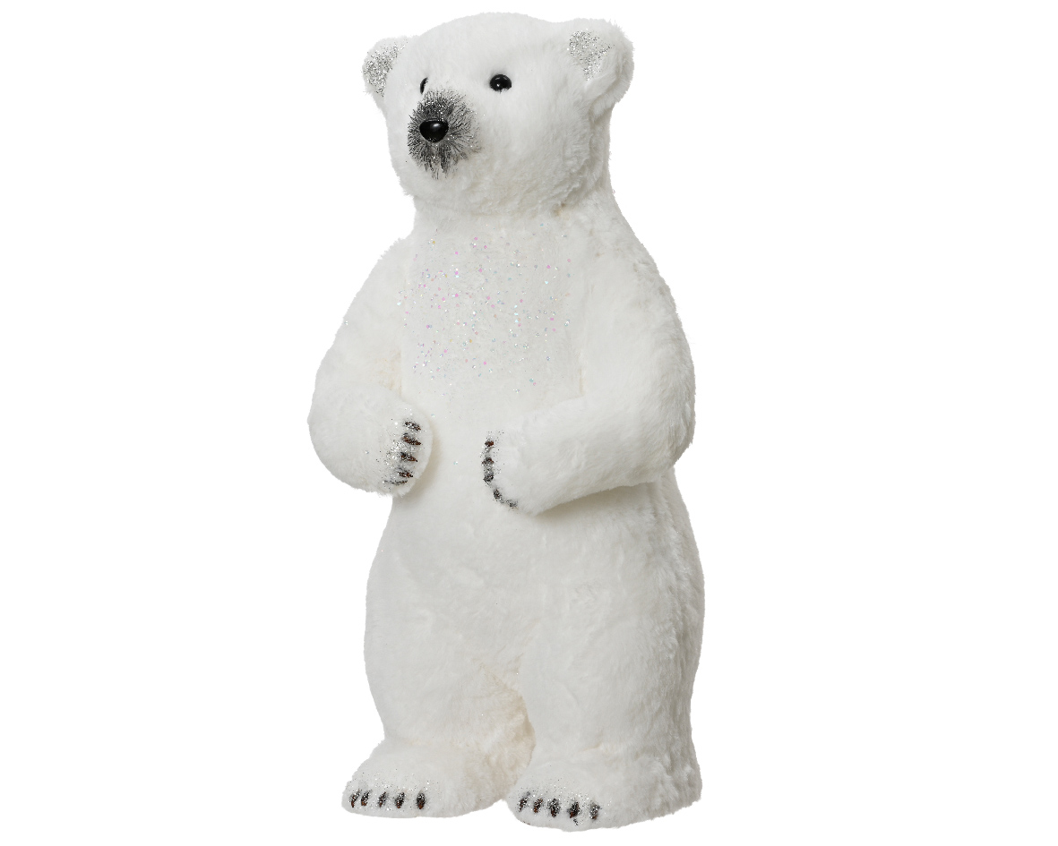 ORSO IN PIEDI C/GLITTER 25X30 H60CM. ---NETTO---