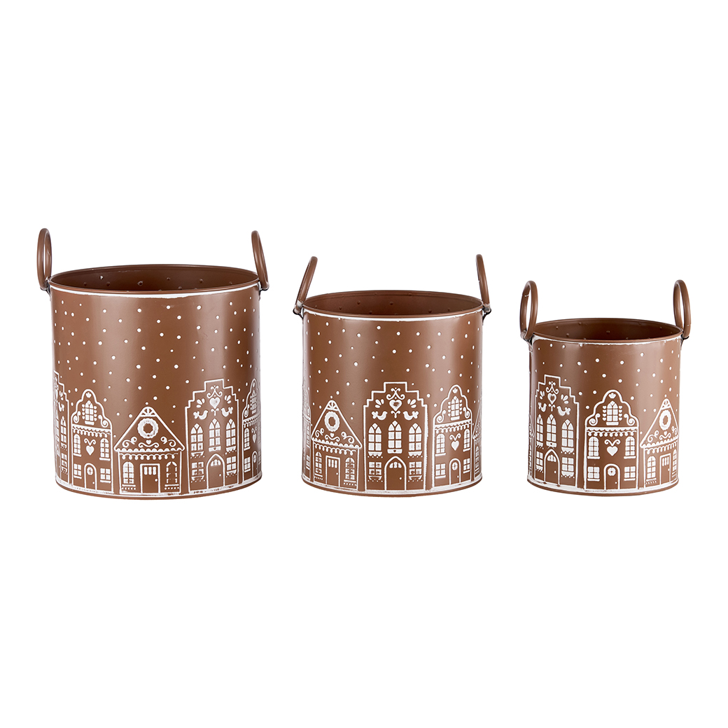 VASO LATTA S/3PZ. D15-18-21 H15-17,5-30CM. BROWN
