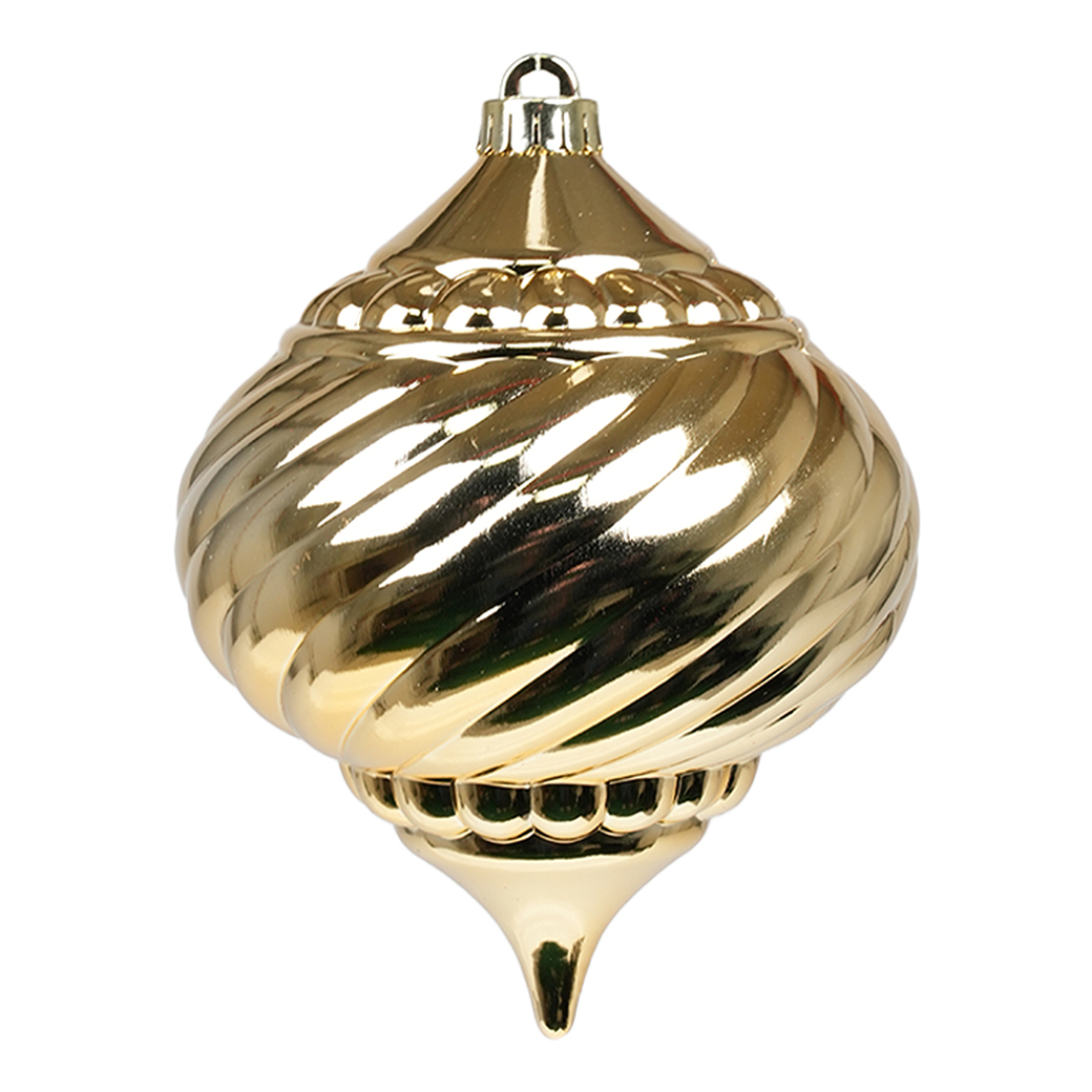 SFERA PLAST. A GOCCIA RIGATA D15 H20CM. GOLD