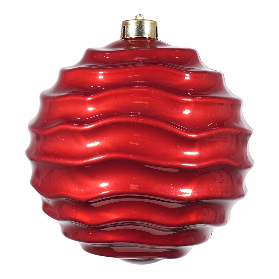 SFERA PLAST. RIGATA D15CM. RED