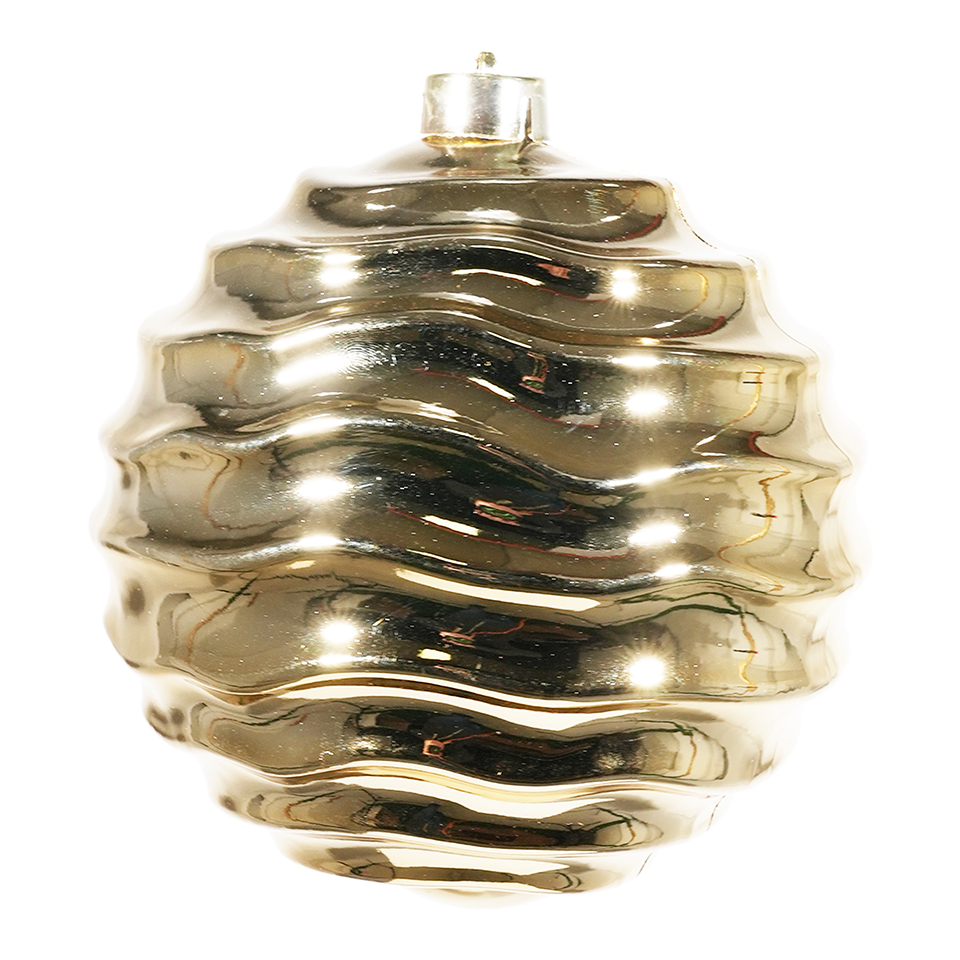 SFERA PLAST. RIGATA D15CM. GOLD