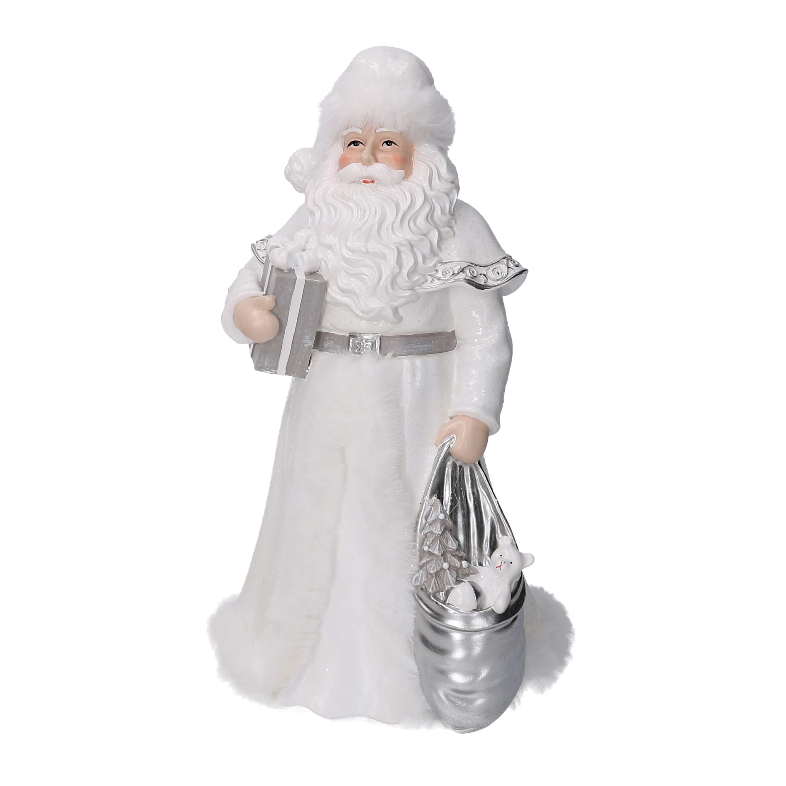 BABBO NATALE RESINA D16 H31CM. BIANCO