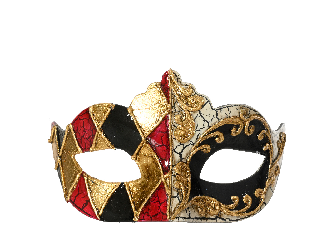 MASCHERA VENEZIANA POLYPR. 16X10 H9CM.