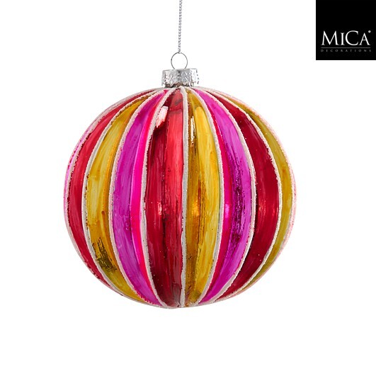 SFERA VETRO STRIPES D15CM. MULTICOLOR