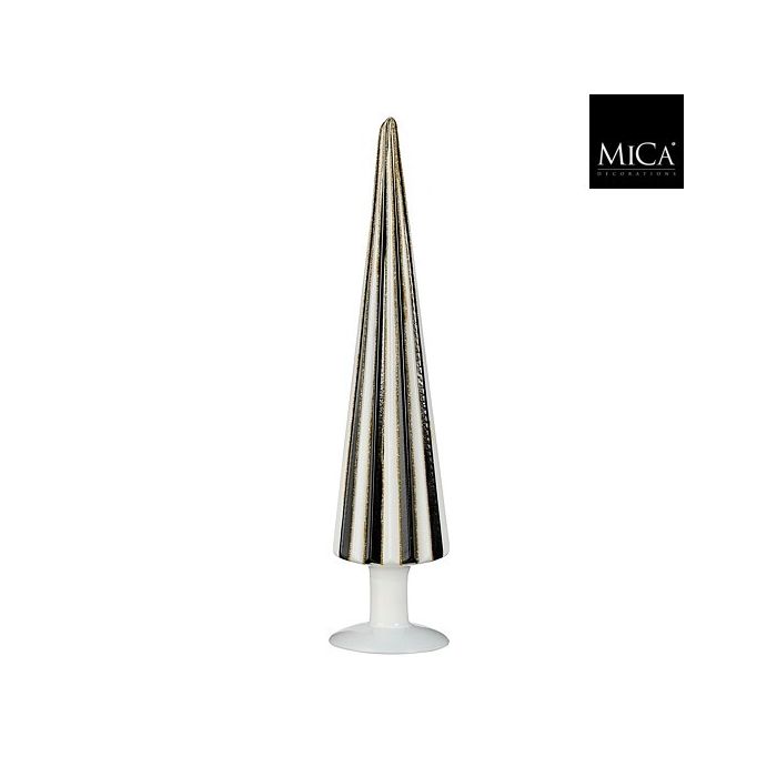 ALBERO PL. RIGHE BIANCO/NERO D9 H39,5CM.