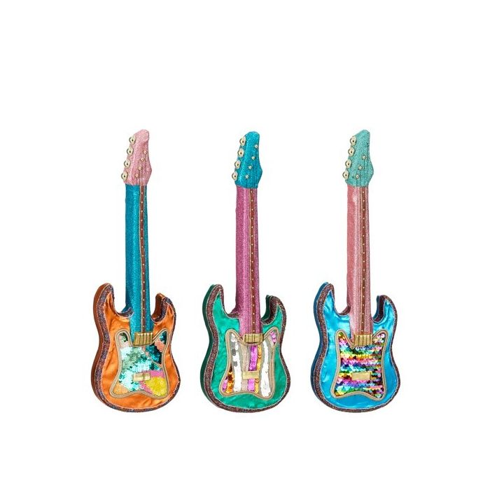 CHITARRA DECOR 12X5 H36CM. AZZURRO  --NETTO-------.