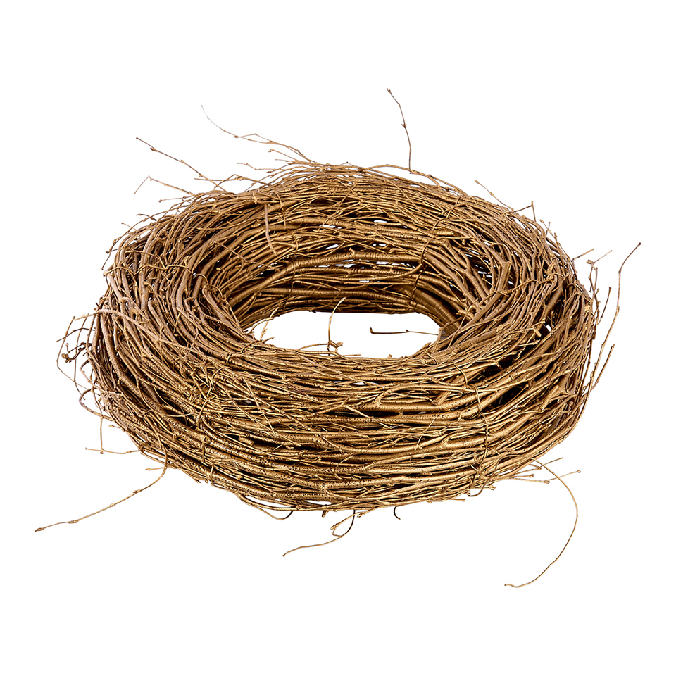 CORONA NATURALE D40CM. H13CM. ORO