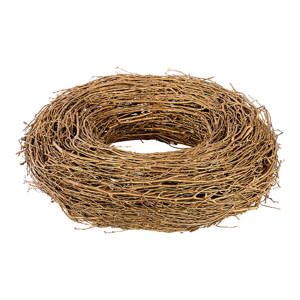 CORONA NATURALE D50CM. H15CM. ORO