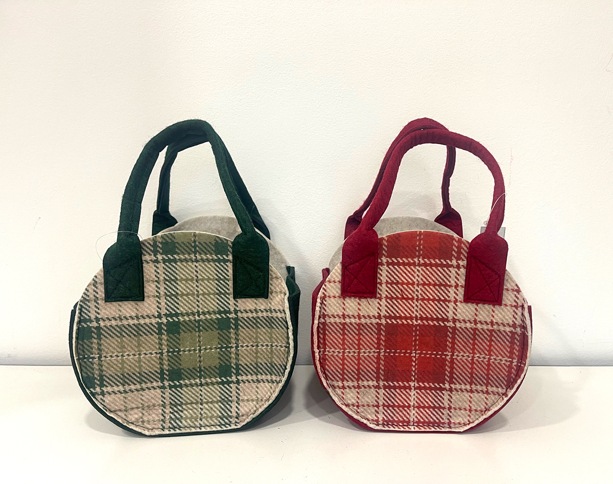 BORSA FELTRO NEW TARTAN 18X18CM. 2PZ.ASS.
