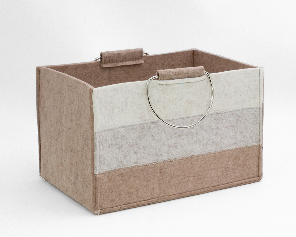 BORSA JARL FELTRO 33X22 H20CM. NATURALE