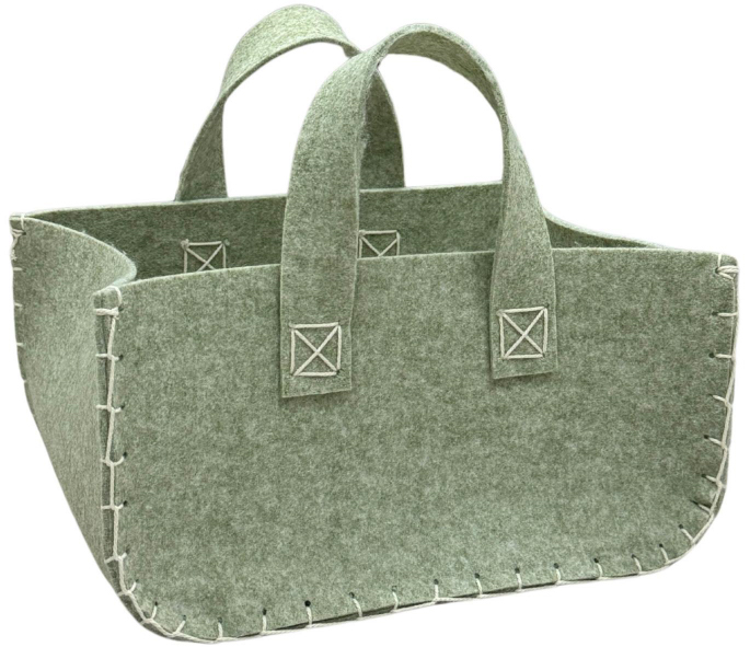 BORSA NORDIC FELTRO 38X28 H20CM. CELADON
