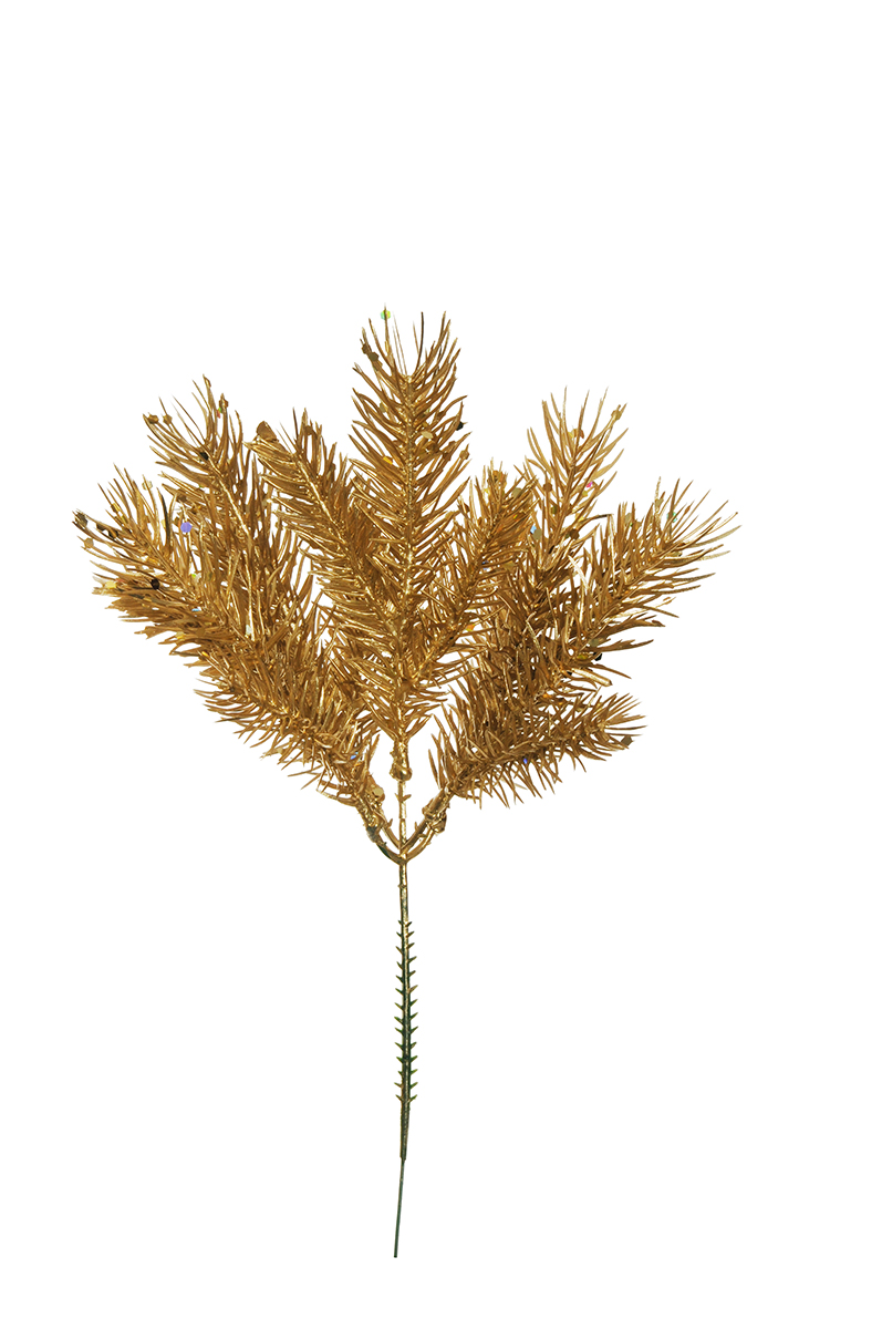 PINE PICK PLASTIC.MET. 12PZ. 28CM. ORO NO GLITTER