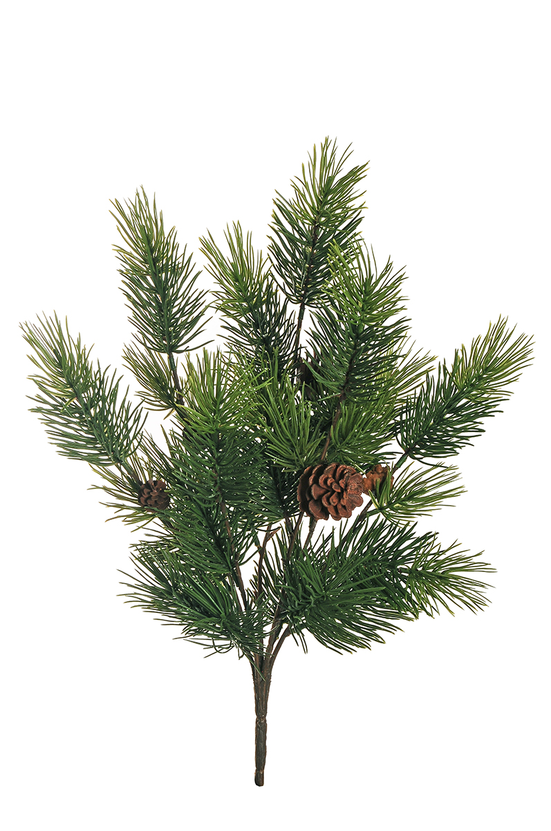 PINE BUSH CLUSTER X7 C/PIGNE 48CM. VERDE