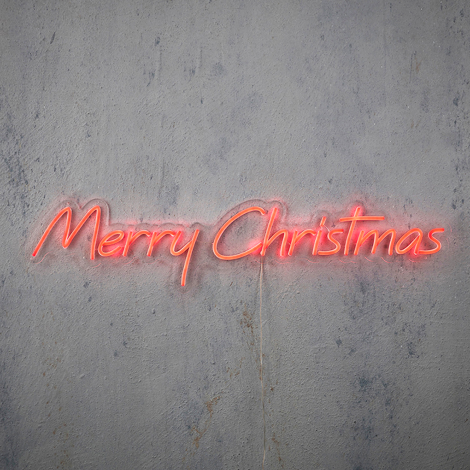 NEON MERRY CHRISTMAS ROSSO 300LED L94 H20CM. ---NETTO---