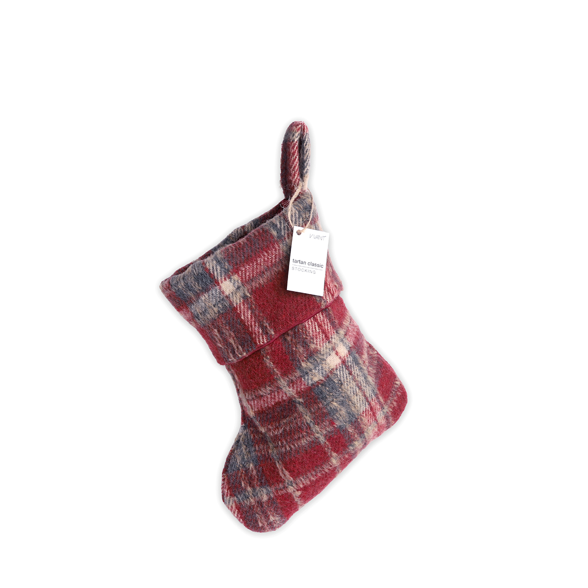 CALZA TARTAN 18X16CM. BORDEAUX