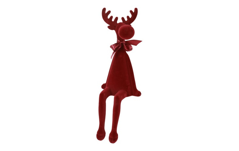 ALCE SEDUTA VELVET D20 H59,68CM. ROSSO SC.