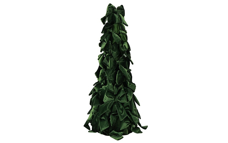 ALBERO DI FIOCCHI VELVET D20,5 H60CM. PINO