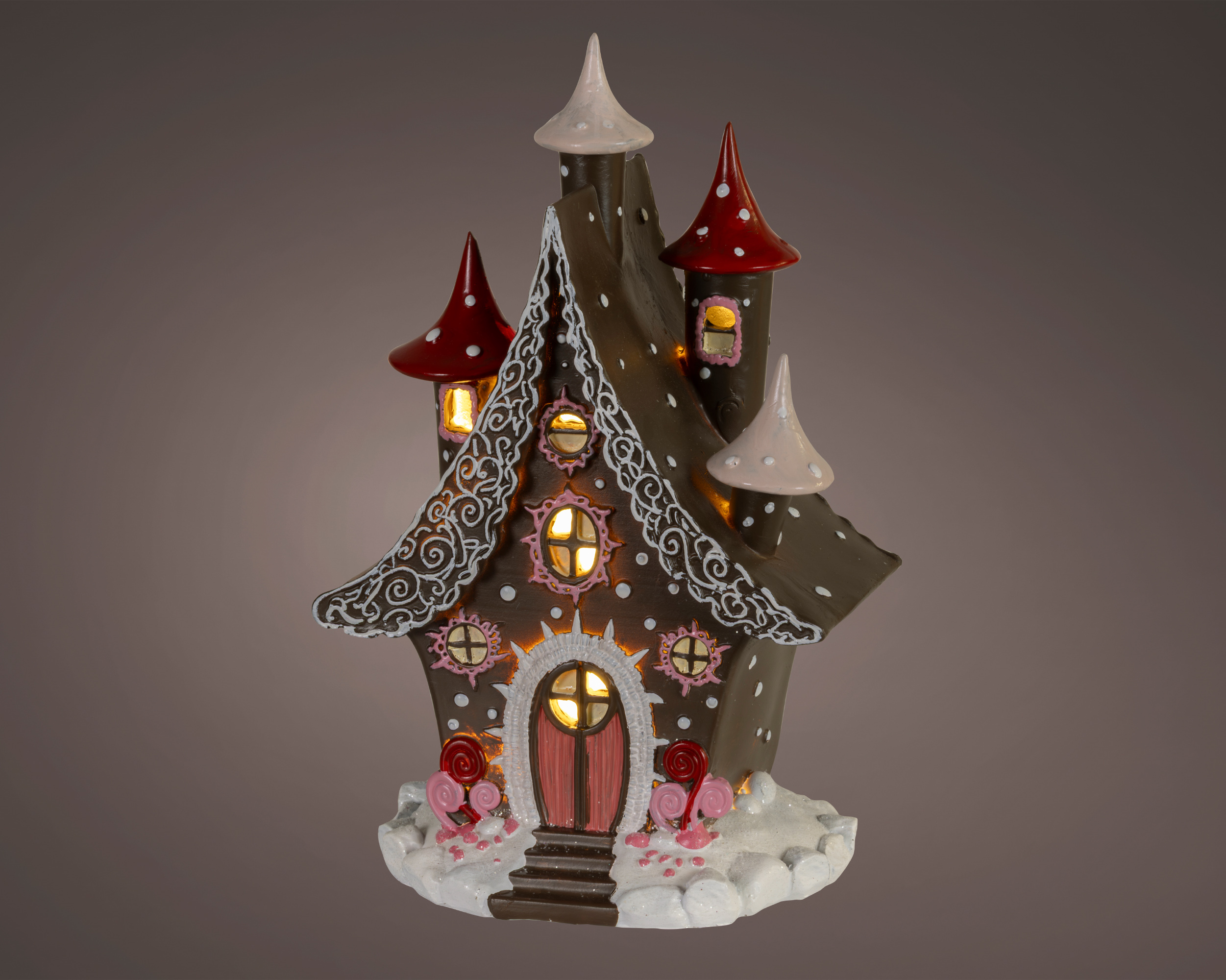 CASA MARZAPANE POLYR. LED 16,4X13,1 H26CM.