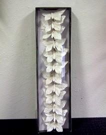 FARFALLA 12PZ.9CM. C/CLIP BIANCO