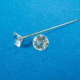 SPILLI ORNAM.DIAMANTE D10MM L55MM.100PZ. TRASP