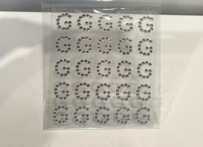STICKERS LETTERA -G- 10MM. 25PZ. DIAMOND