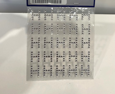 STICKERS LETTERA -H- 10MM. 25PZ. DIAMOND