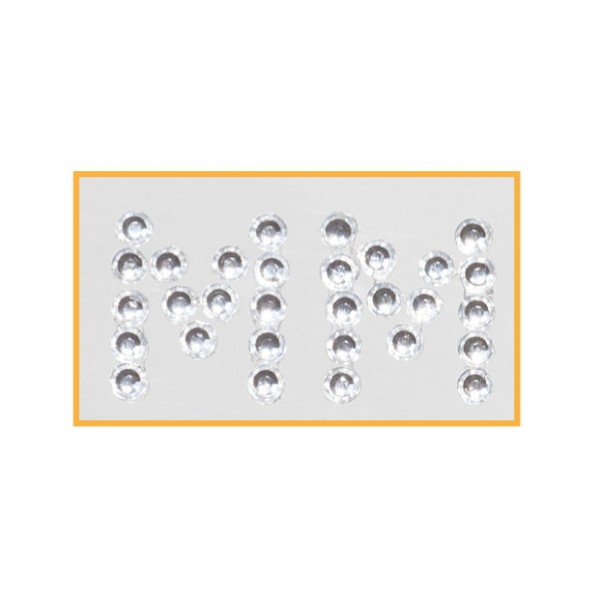 STICKERS LETTERA -M- 10MM. 25PZ. DIAMOND