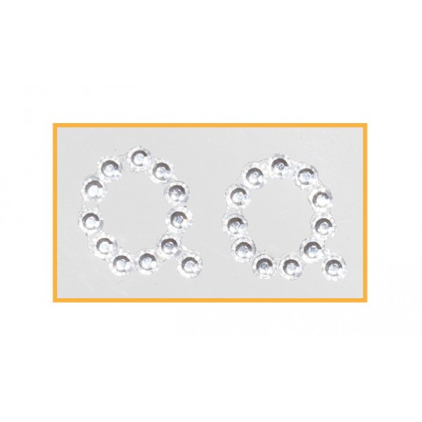 STICKERS LETTERA -Q- 10MM. 25PZ. DIAMOND