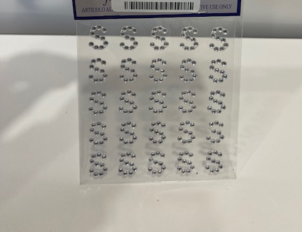 STICKERS LETTERA -S- 10MM. 25PZ. DIAMOND