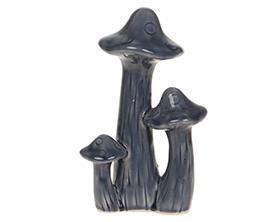 MUSHROOM CERAMIC H21 12X9CM.BLUE