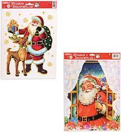 VETROFANIE NATAL. 3PZ.ASS. F.TO30X42CM.