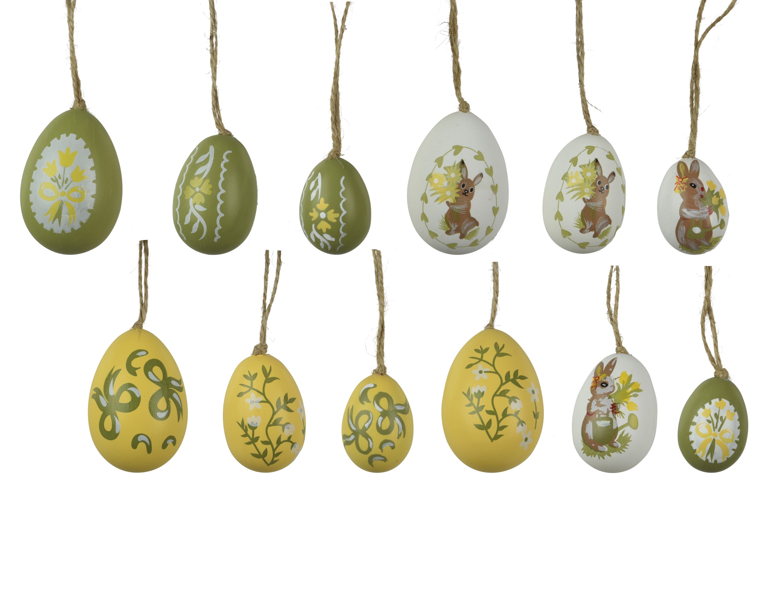 UOVA POLYST. DA APP. D4 H6CM. 12PZ. MIX GIALLO