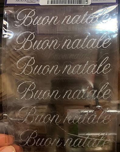 BUON NATALE 6PZ. GLITTER SILVER