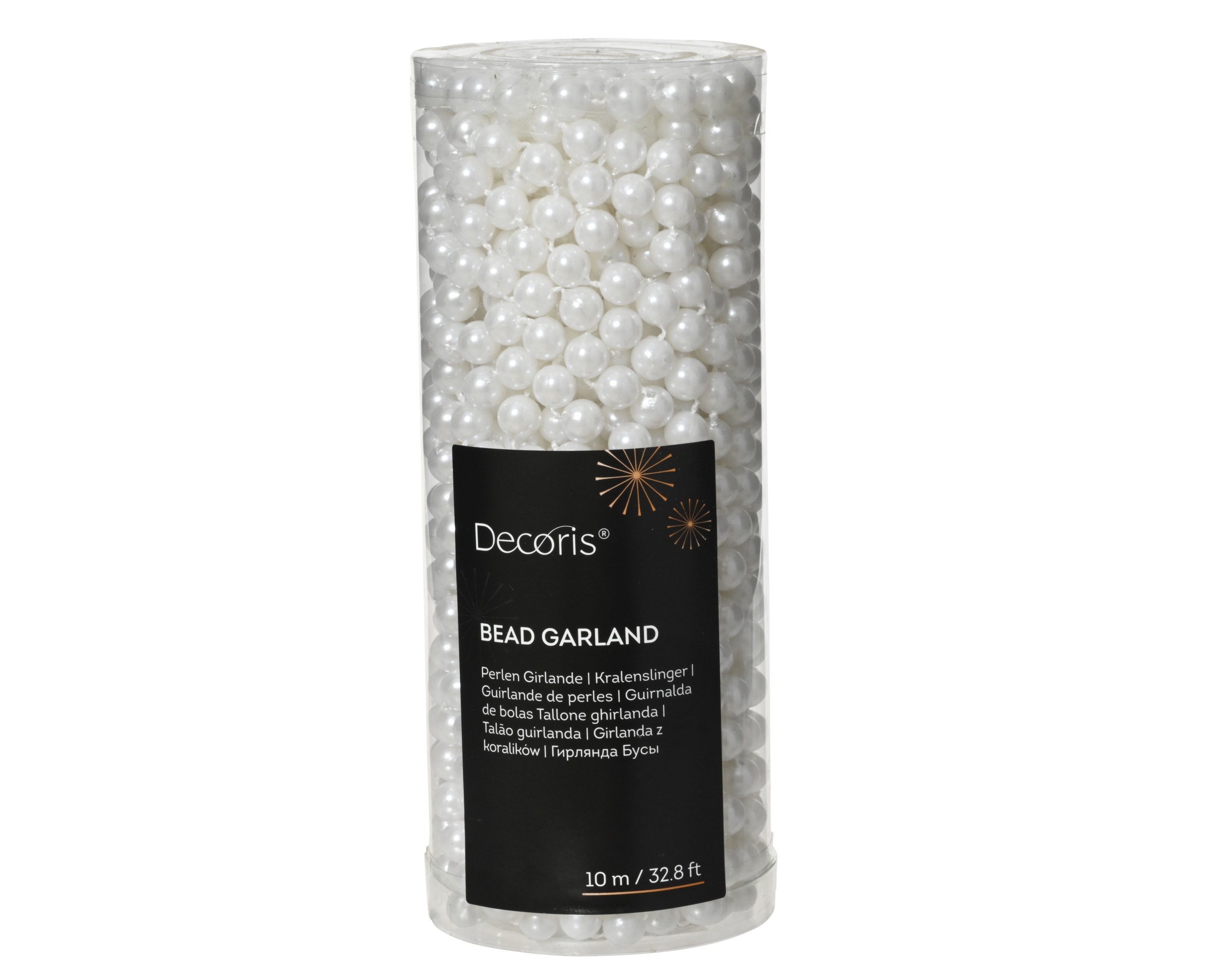 COLLANA DI PERLE PLAST. D8MM. L10MT. BIANCO