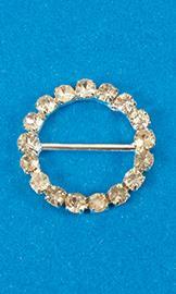 FIBBIA STRASS 25MM. 6PZ.SILVER