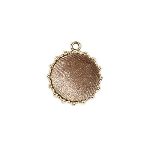 BOTTONI TONDI VELLUTO D2CM. 12PZ.TORTORA