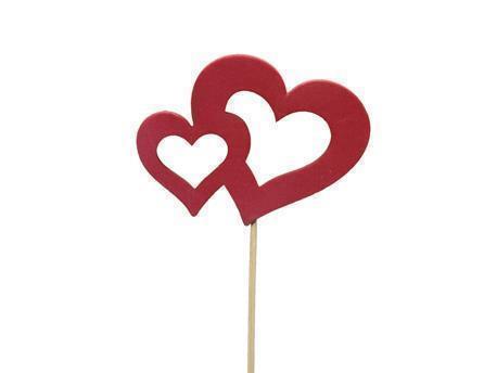 CUORE FOAM PICK 10X7CM. 8PZ. ROSSO